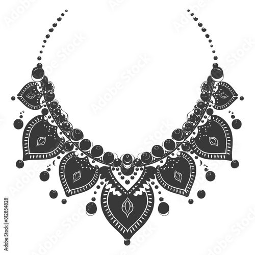Silhouette jewelry necklace accessories black color only