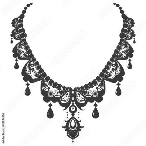 Silhouette jewelry necklace accessories black color only