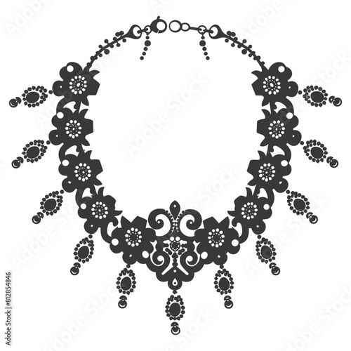Silhouette jewelry necklace accessories black color only