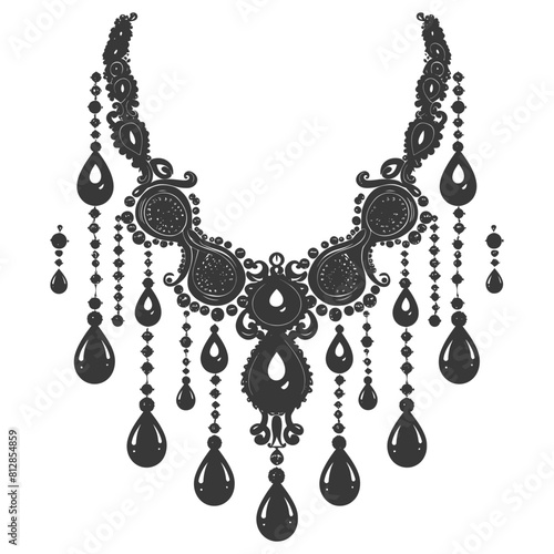 Silhouette jewelry necklace accessories black color only