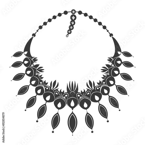 Silhouette jewelry necklace accessories black color only