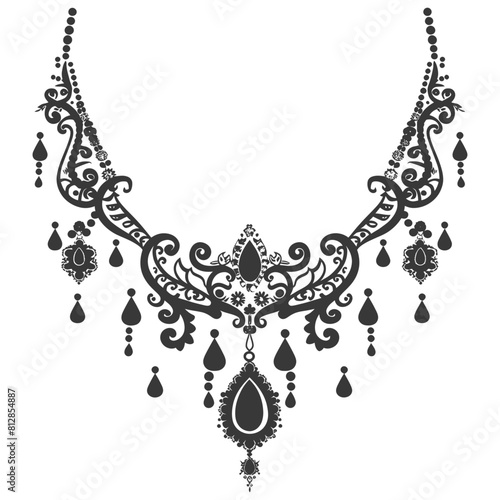 Silhouette jewelry necklace accessories black color only