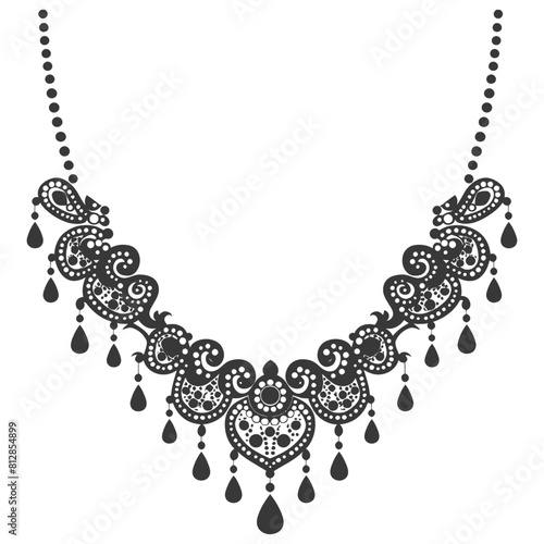 Silhouette jewelry necklace accessories black color only