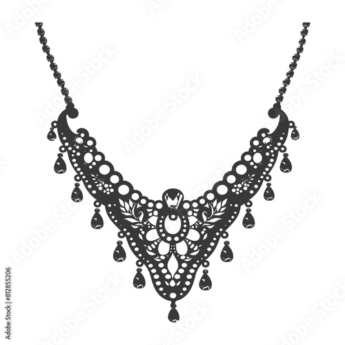 Silhouette jewelry necklace accessories black color only