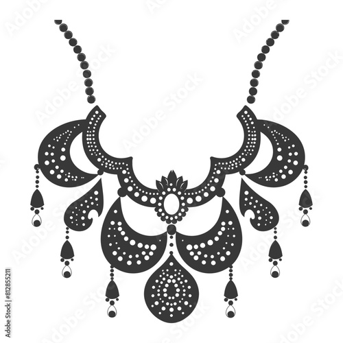 Silhouette jewelry necklace accessories black color only