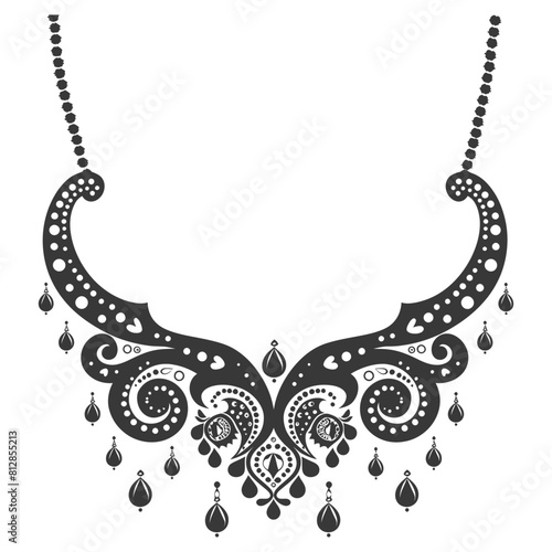 Silhouette jewelry necklace accessories black color only