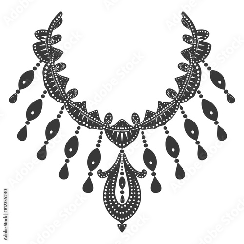 Silhouette jewelry necklace accessories black color only