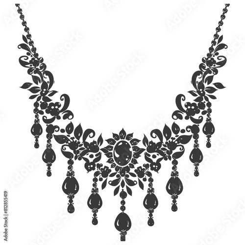 Silhouette jewelry necklace accessories black color only