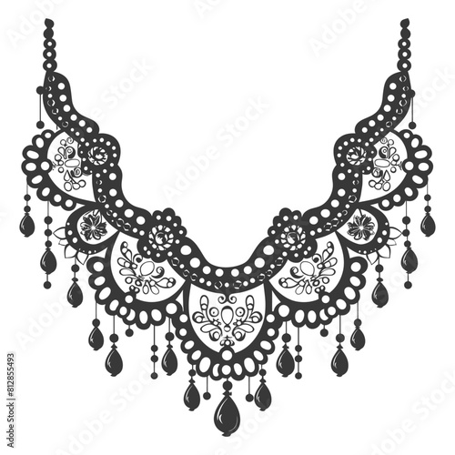 Silhouette jewelry necklace accessories black color only