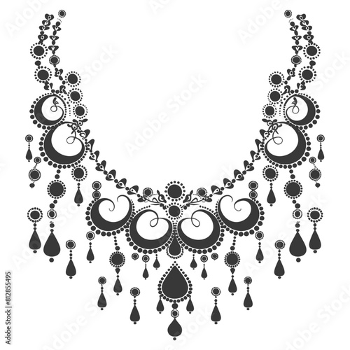 Silhouette jewelry necklace accessories black color only