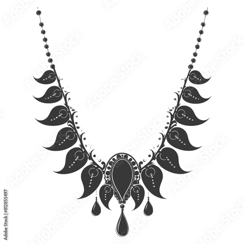 Silhouette jewelry necklace accessories black color only
