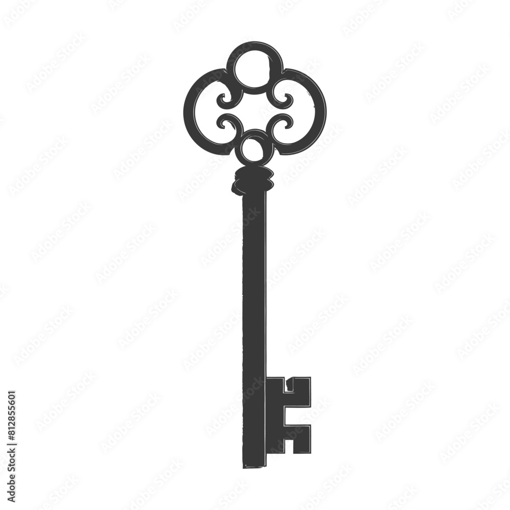 Silhouette key black color only Silhouette key black color only