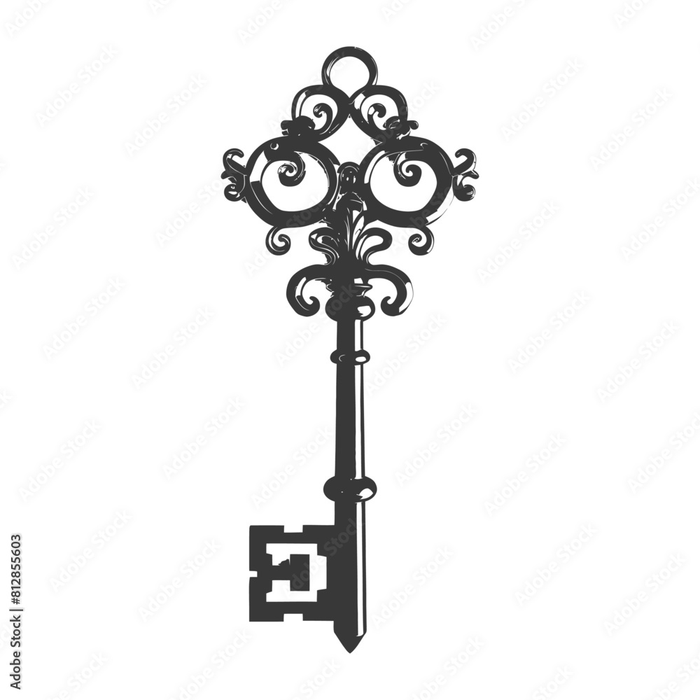 Silhouette key black color only Silhouette key black color only