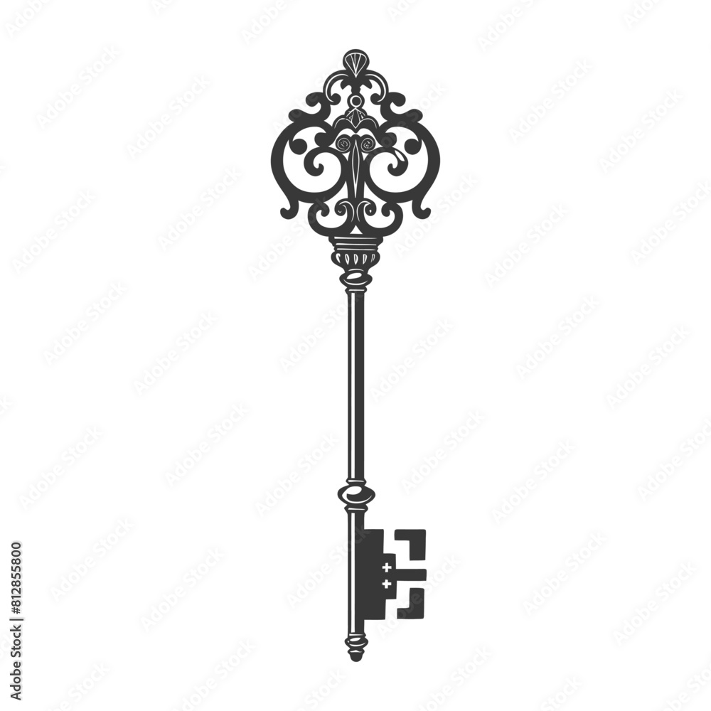 Silhouette key black color only Silhouette key black color only