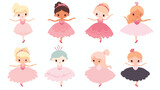 Cute little animal characters ballet dancers in poi