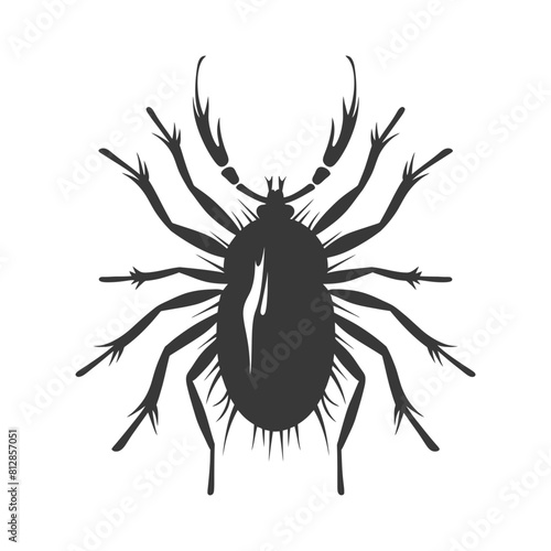 Silhouette lice animal black color only