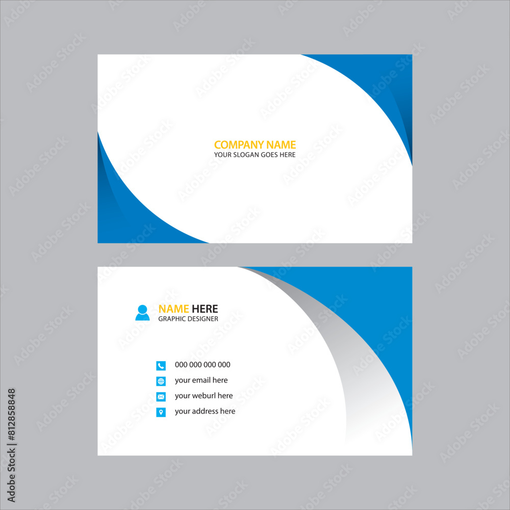 Minimalist business card design template Minimalist business card design template