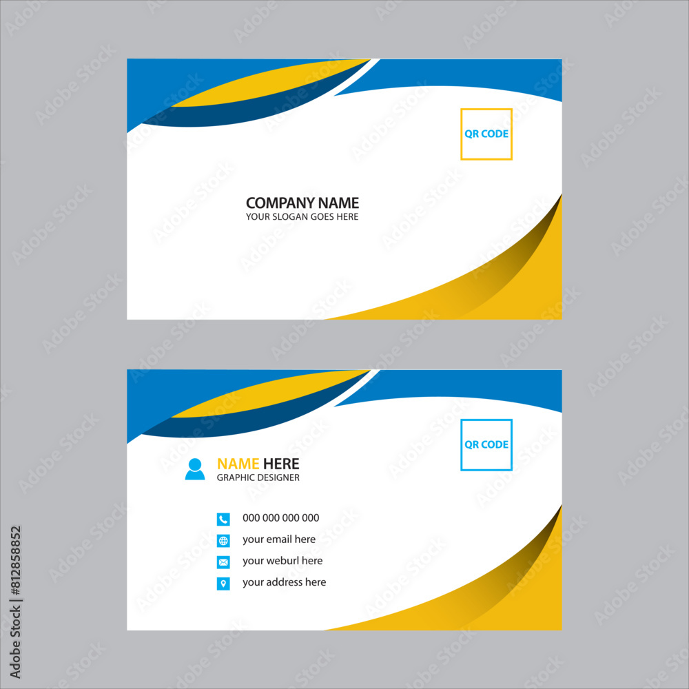 Obraz premium Minimalist business card design template