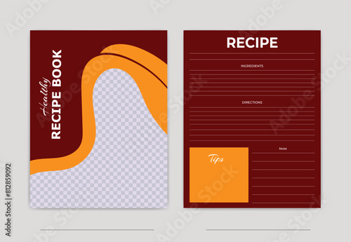 healthy recipe book template for cookbook