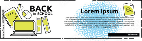Back to school banner template