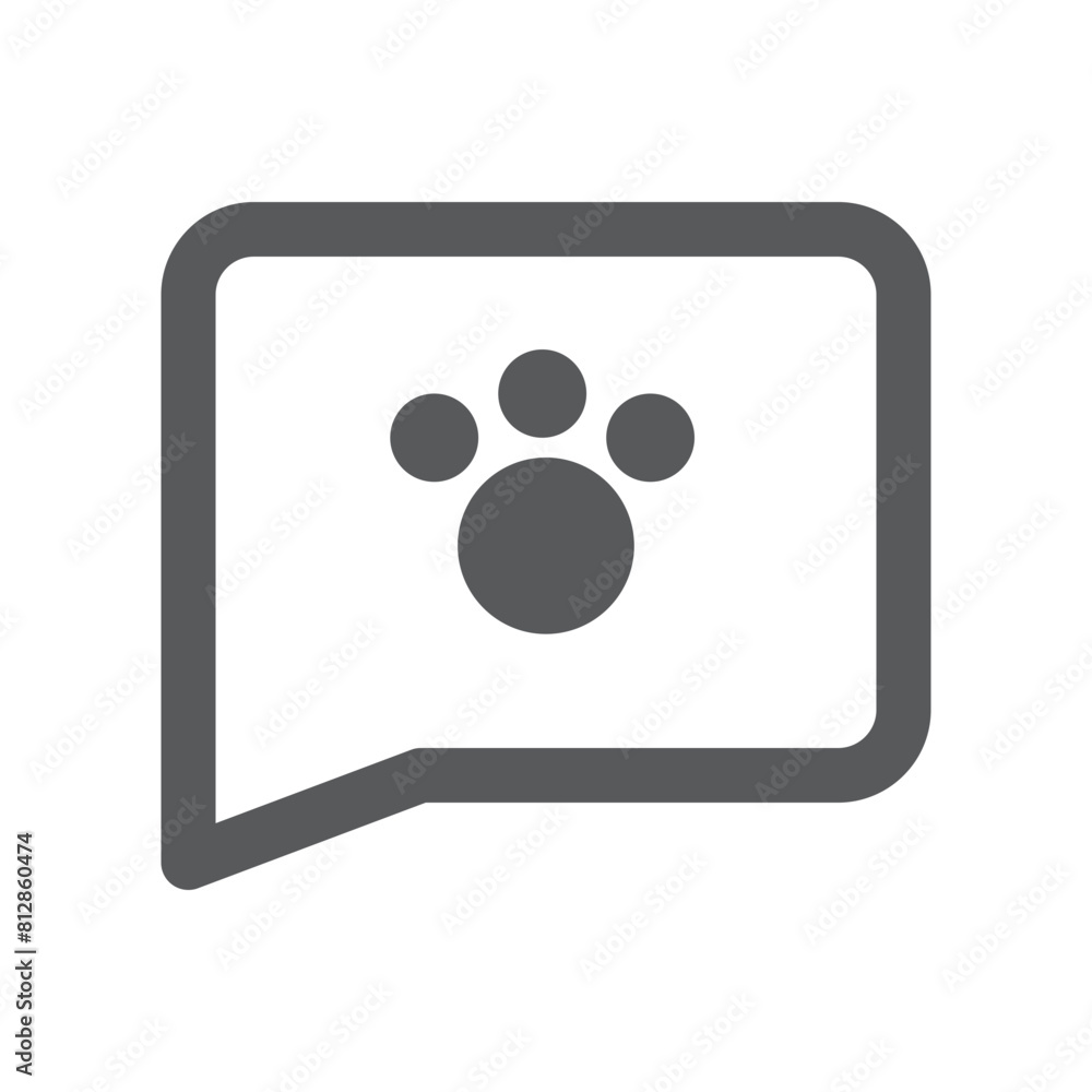 notification massage pet shop web line icon notification massage pet shop web line icon