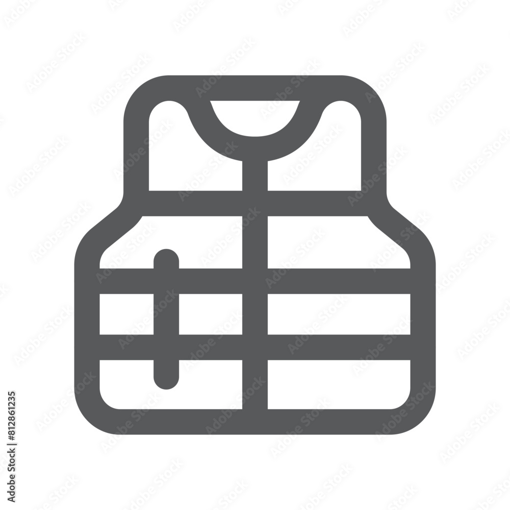 life vest line icon