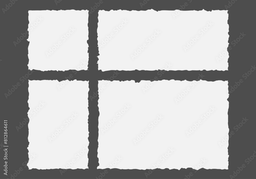Fondo de recortes de papel rasgado en fondo negro. Fondo de recortes de papel rasgado en fondo negro.