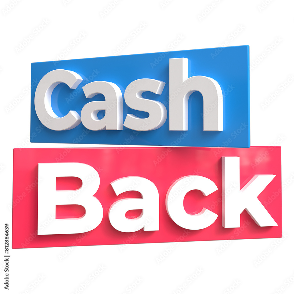 3D cash back Rendering, financial design element 3D cash back Rendering, financial design element