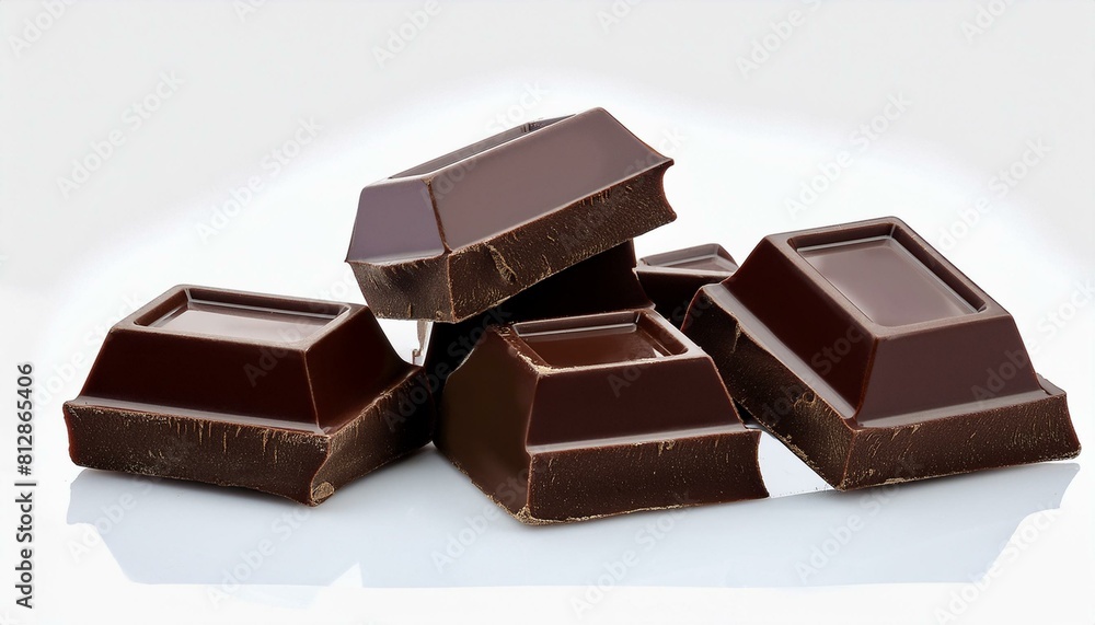 White background chocolate bars. White background chocolate bars.