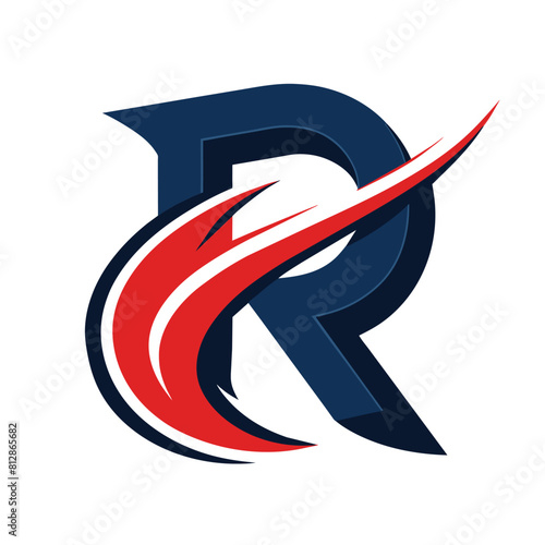 A sophisticated logo of the baseball team featuring a stylized letter L in a clean design, A clean, sophisticated logo featuring a stylized letter R