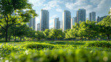 Photo realistic as Sustainable Urban Development concept: Urban planners design eco friendly infrastructure with green spaces for sustainable urban developments