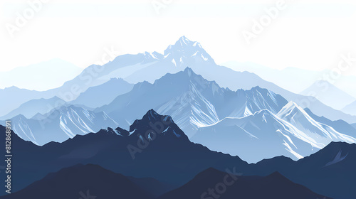 low square mountain ridge Stock vector illustration