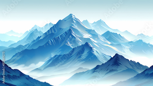 low square mountain ridge Stock vector illustration