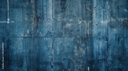 Blue concrete wall texture background.
