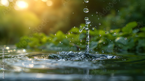 Businesses Embrace Water Conservation  Advanced Techniques to Minimize Usage and Waste Captured in Realistic Photo Concept on Adobe Stock