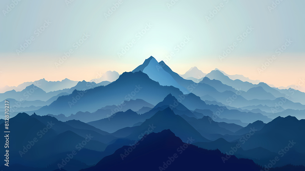 Fototapeta premium low square mountain ridge Stock vector illustration