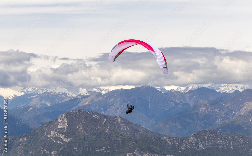 Paragliding on Monte Baldo, Italy Paragliding on Monte Baldo, Italy