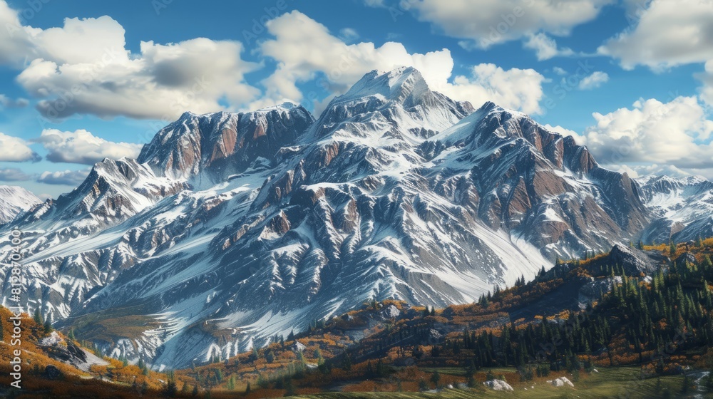 Mountain landscape hyper realistic 