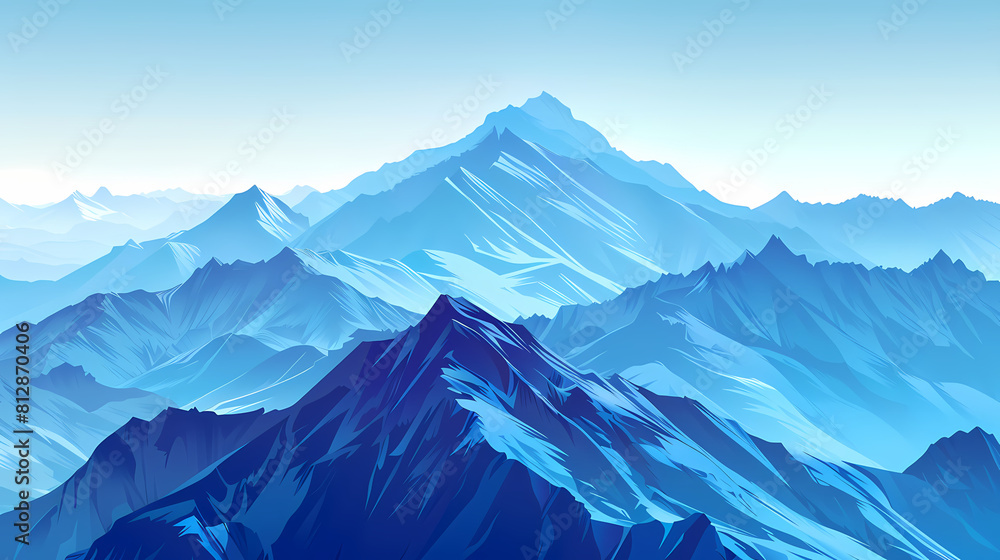 low square mountain ridge Stock vector illustration