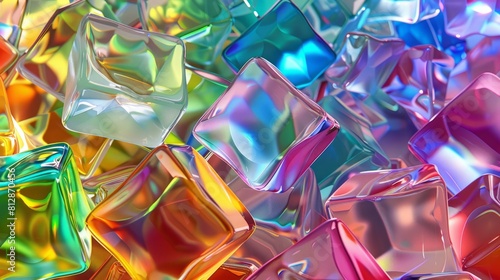 Multicolored Glass Background hyper realistic 