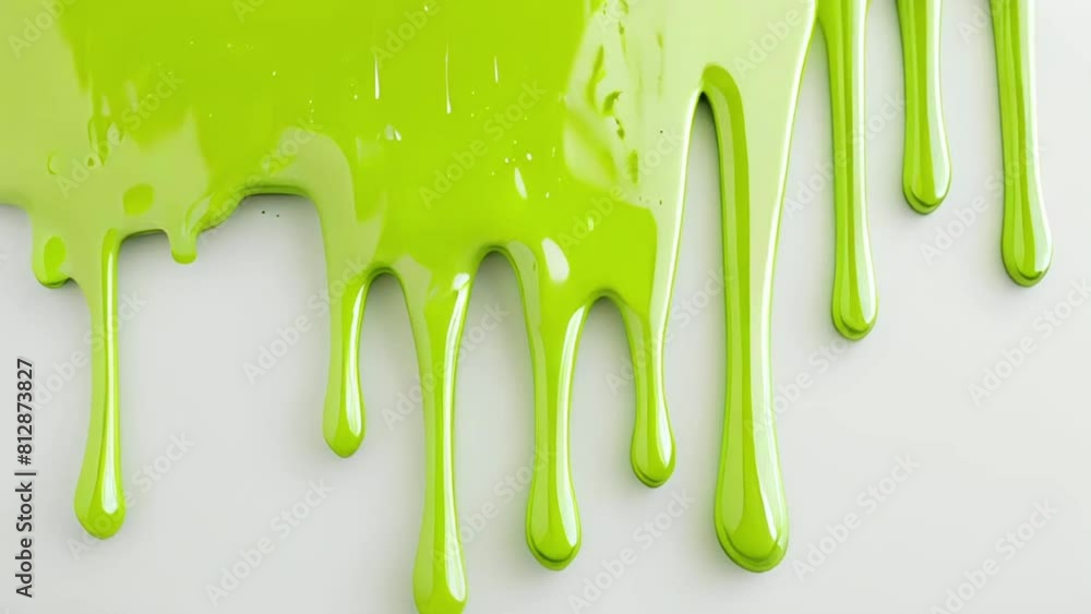 liquid green paint flows down the surface, animated background liquid green paint flows down the surface, animated background