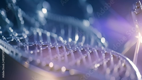Close Up of a DNA Strand Generative AI photo