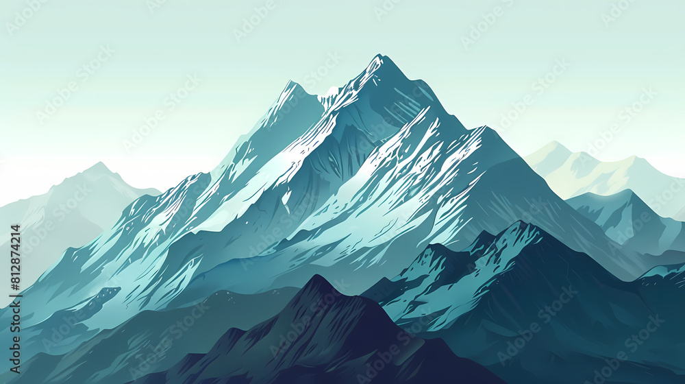 Fototapeta premium low square mountain ridge Stock vector illustration