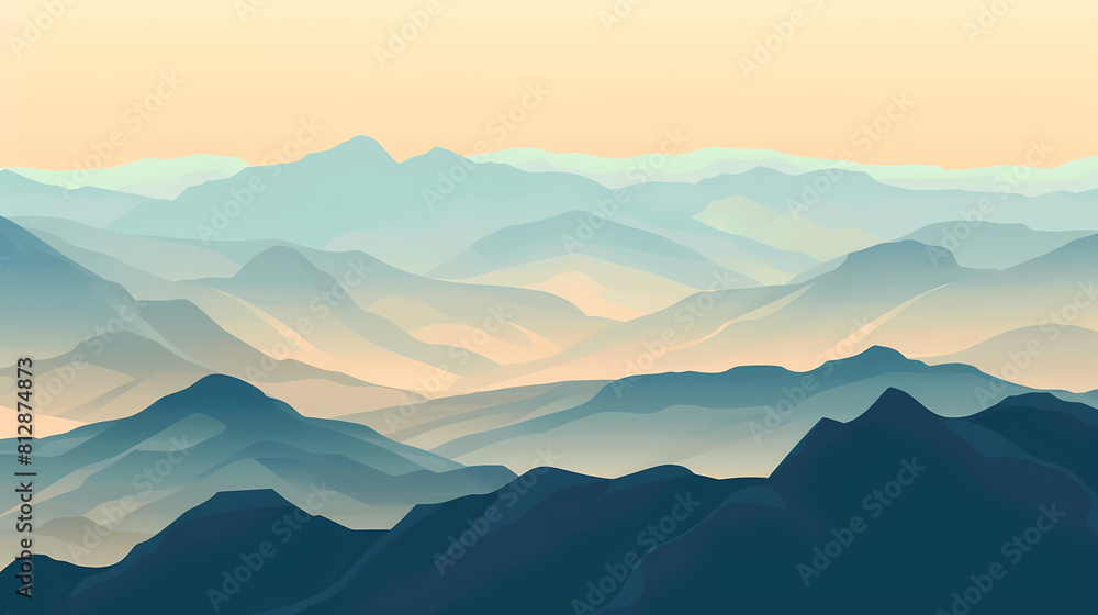 Obraz premium low square mountain ridge Stock vector illustration