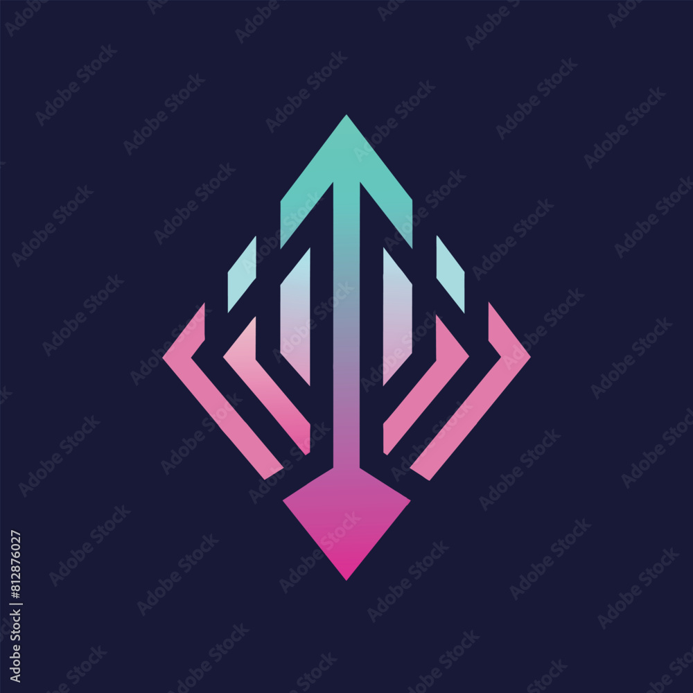A logo featuring a geometric design displayed on a dark background, A stylized symbol for a digital marketplace, minimalist logo A logo featuring a geometric design displayed on a dark background, A stylized symbol for a digital marketplace, minimalist logo
