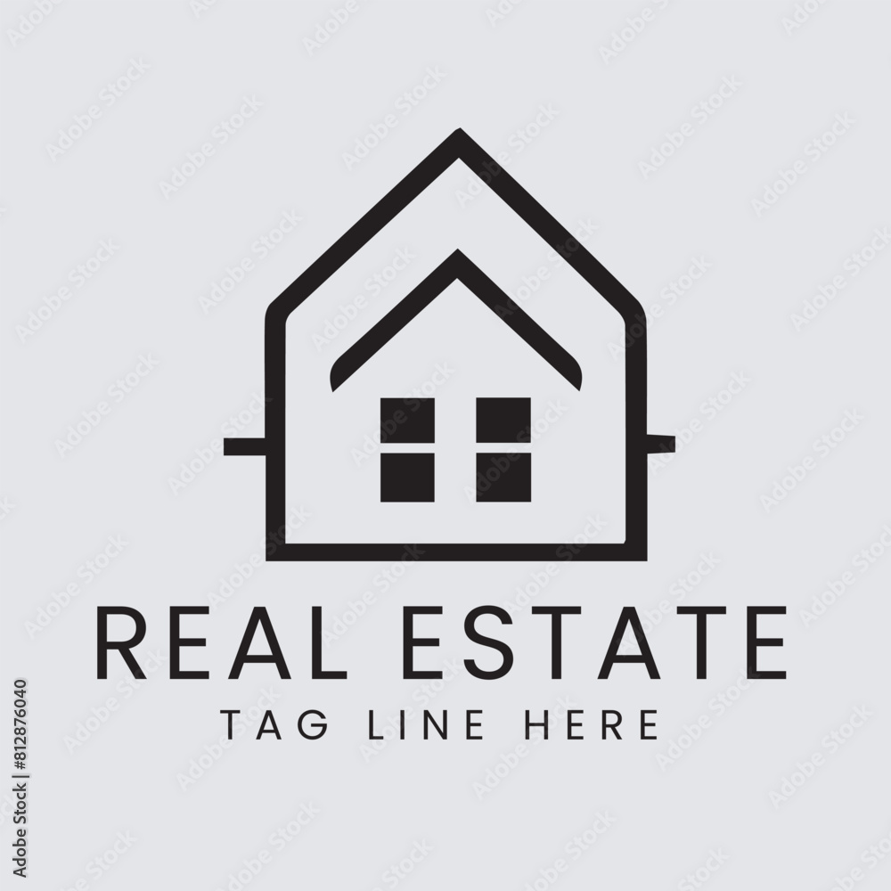 Real estate logo design. Rent, Use For sale of real estate vector logo, House cleaning, home security, real estate auction. Vector building logo concept. Real estate logo design. Rent, Use For sale of real estate vector logo, House cleaning, home security, real estate auction. Vector building logo concept.