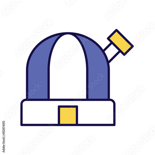 observatory  with white background vector stock illustration