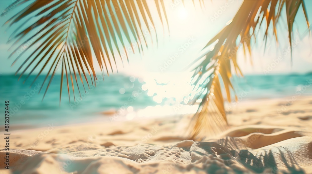 Summer holidays beach background : Generative AI