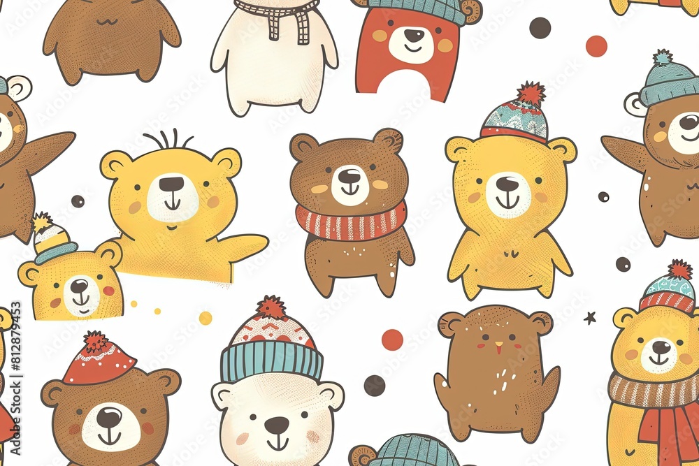 Fototapeta premium A cute and simple cartoon design featuring