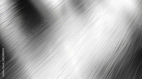 The image is a close-up of brushed metal with a shiny surface